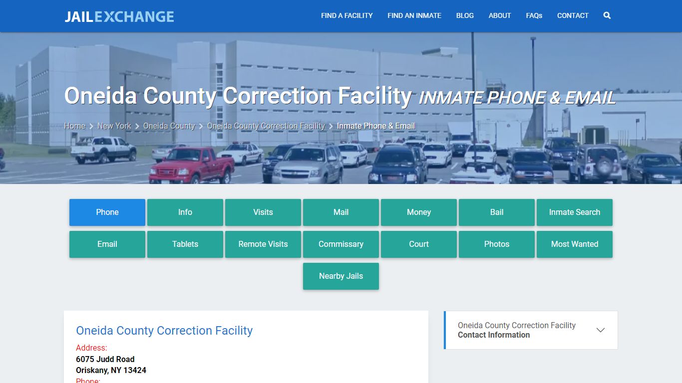 Inmate Phone - Oneida County Correction Facility, NY - Jail Exchange